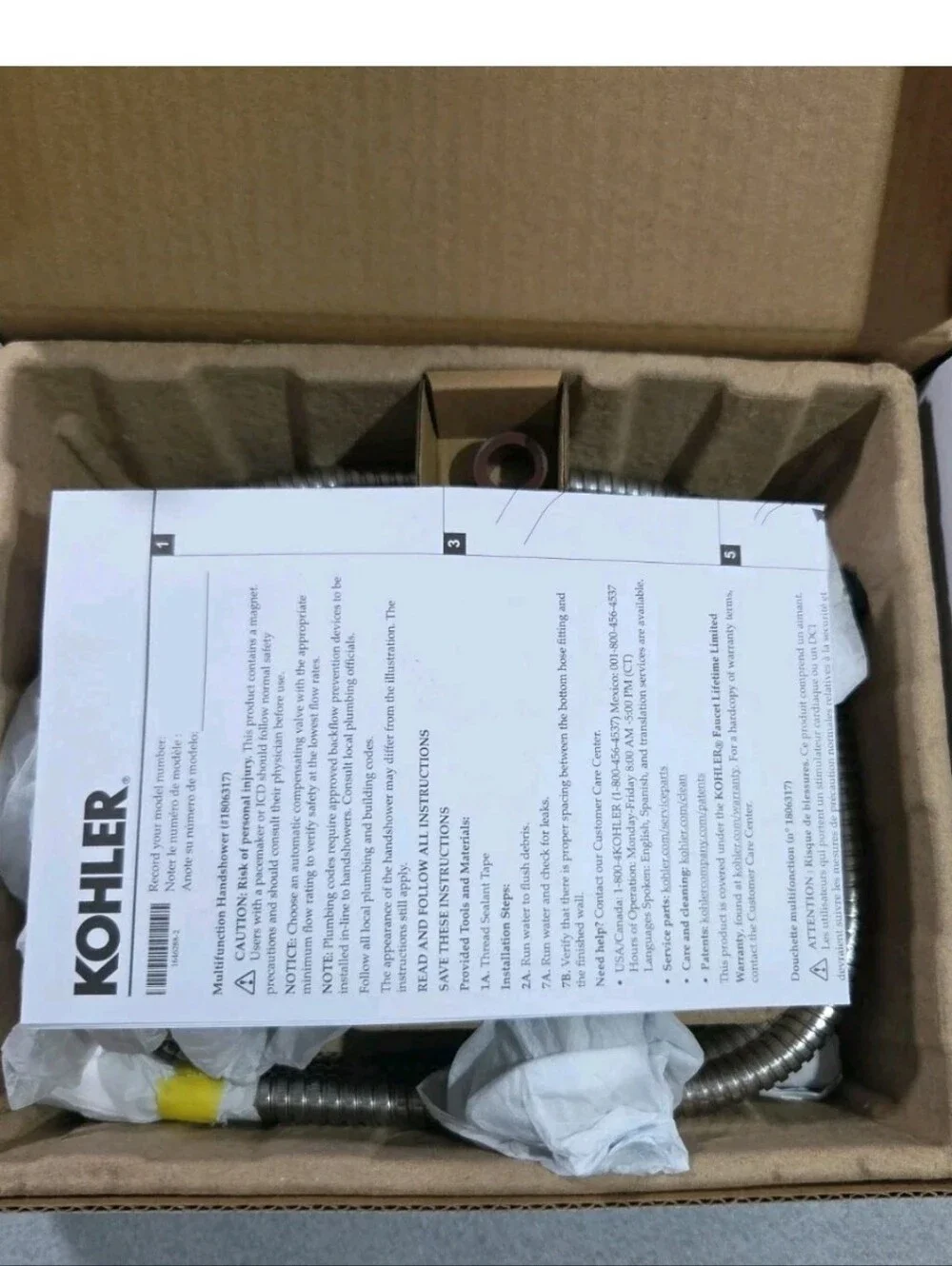 Kohler Assert Brushed Nickel Handshower Showerhead Set